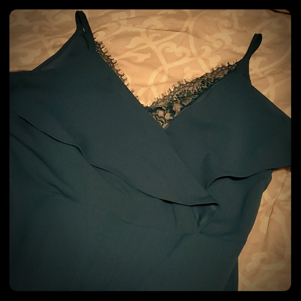 Womens teal jumpsuit